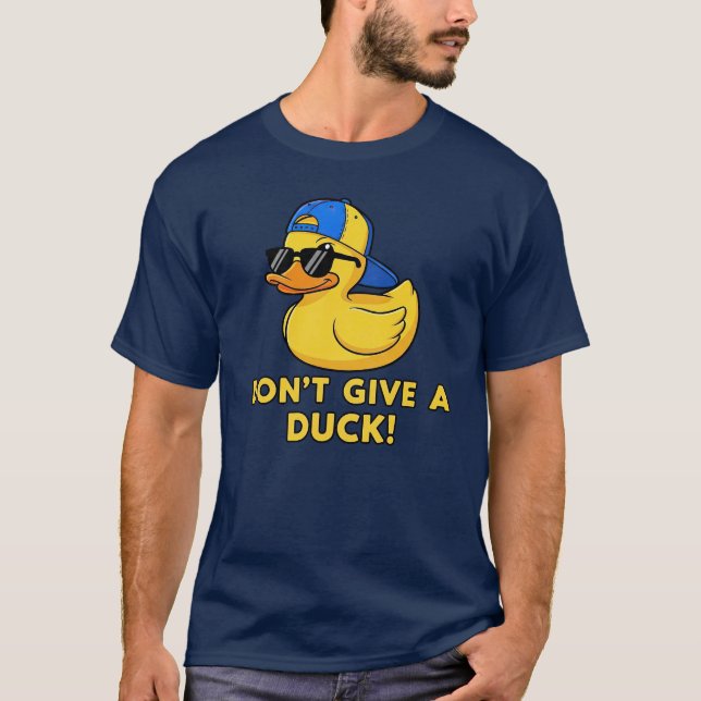 T-shirt Jeu de mots 'Don't Give a Duck' (Devant)