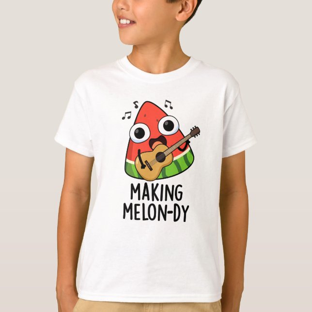 T-shirt Jeu de mots drôle sur le melon Making Melon-dy  (Devant)