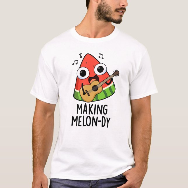 T-shirt Jeu de mots drôle sur le melon, Melon-dy  (Devant)
