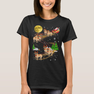 T-shirt Jeu de Noël de Chien de Noël de Reinder