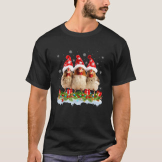 T-shirt Jeu de Noël de famille jumeler lumières Père Noël 