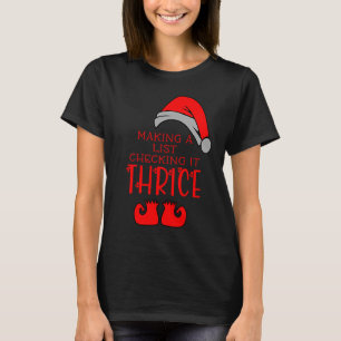 T-shirt Jeu de Noël de Noël de Thrice Santa Hat Graphi