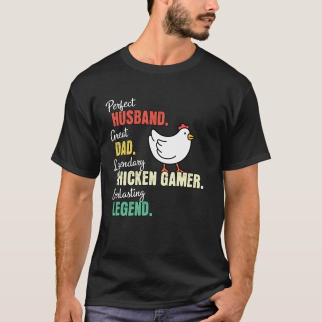 T-shirt Jeu de papa mari poulet (Devant)