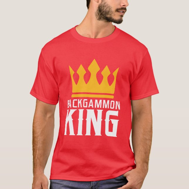 T-shirt jeu de plateau jacquet chess king retro (Devant)