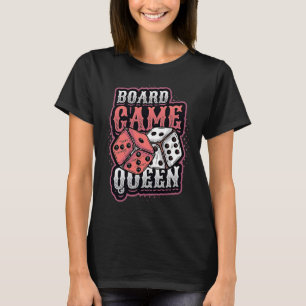 T-shirt Jeu de plateau Queen Dice Tablett Board Joueur de
