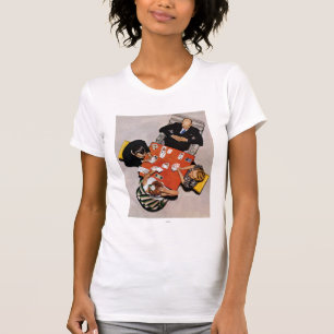 T-shirt Jeu de pont par Norman Rockwell