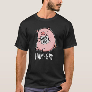 T-shirt Jeu de porc animal amusant, affamé BG foncé