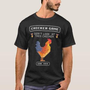 T-shirt Jeu De Poulet 8 Bits Retro Ne Regardez Pas Ce Poul