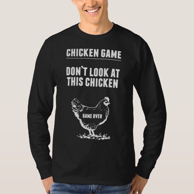 T-shirt Jeu de poulet Blague de poulet (Devant)