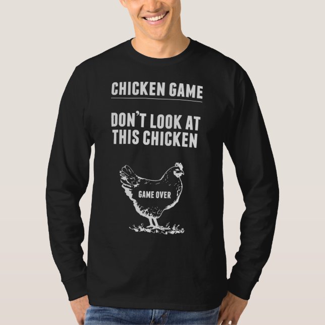 T-shirt Jeu de poulet Blague de poulet (Devant)