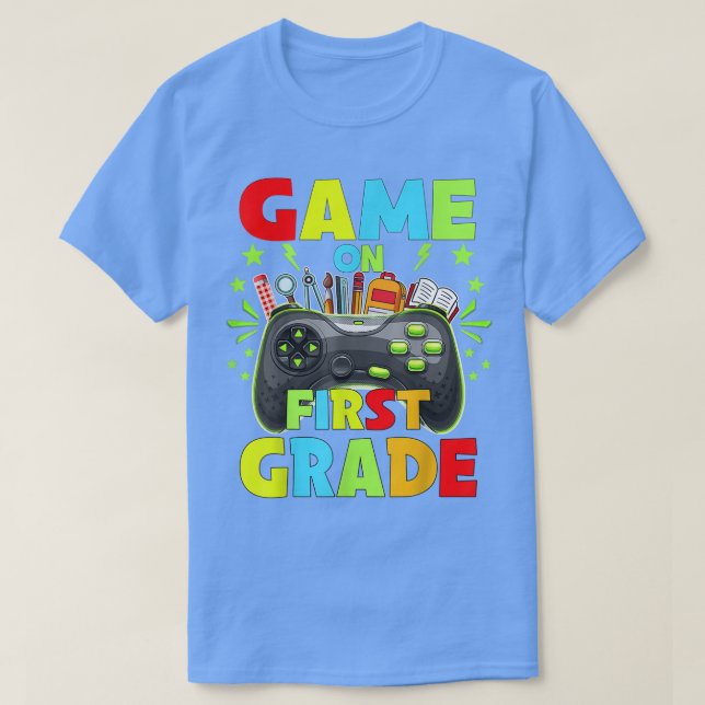 T-shirt Jeu De Première Année Jeu Vidéo Déverrouillé  (Design devant)