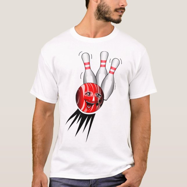 T-shirt Jeu de quilles strike. (Devant)