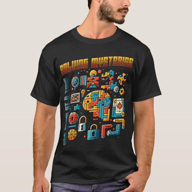 T-shirt Jeu de résolution d'énigmes de salle d'évasion (Devant)