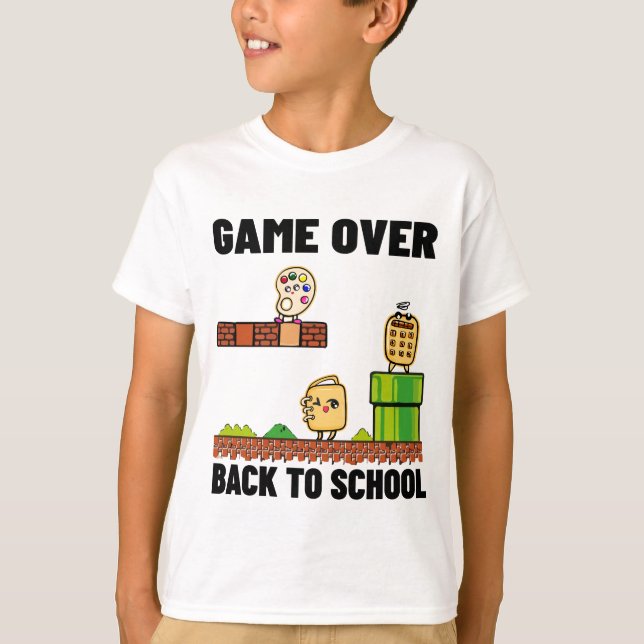 T-shirt Jeu De Retour À L'École (Devant)