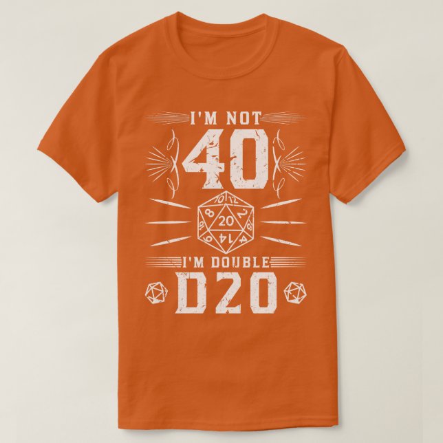 T-shirt Jeu de rôle double D20 40e anniversaire Im (Design devant)