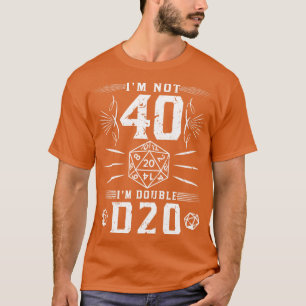 T-shirt Jeu de rôle double D20 40e anniversaire Im