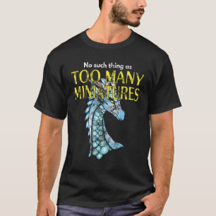T-shirt Jeu de rôle en Wargaming Trop de miniatures Wargam