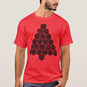 T-shirt Jeu de rôles RPG Polyhedral Dice Ugly Christmas D2
