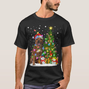 T-shirt Jeu de sapin de Noël de l'éclairage Staffordshire