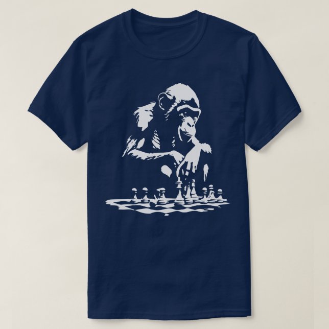 T-shirt jeu de singes échecs 1 (Design devant)