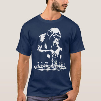 T-shirt jeu de singes échecs 1