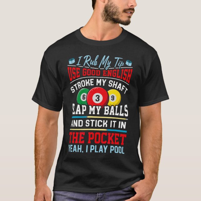 T-shirt Jeu de snooker de billard drôle Joueurs de billard (Devant)