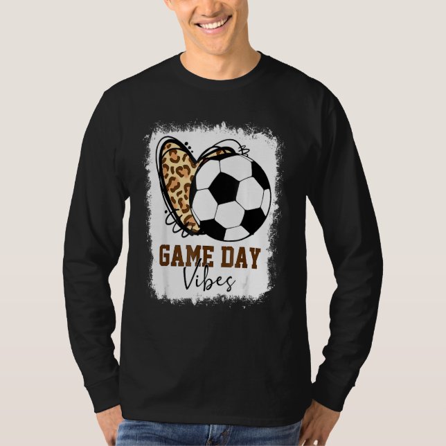 T-shirt Jeu de soccer blanchi Vibes Leopard Soccer Maman (Devant)