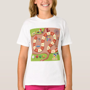 T-shirt Jeu de société piste de course colorée pour enfant