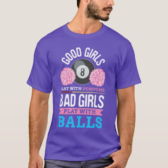 T-shirt Jeu de sport de billard Queue Billes de billard Jo (Devant)