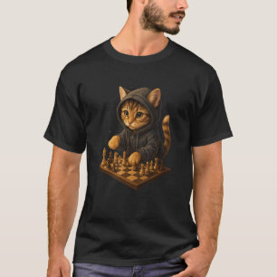 T-shirt Jeu de stratégie drôle d'échecs pour chat amateur