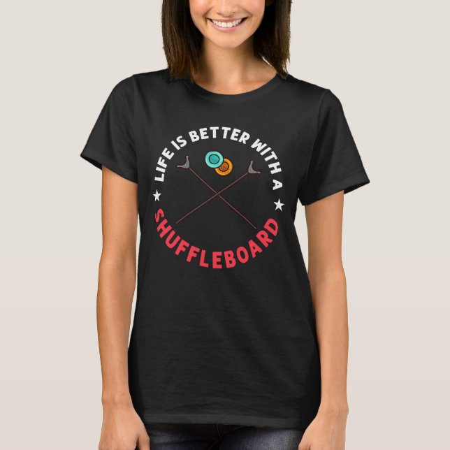 T-shirt Jeu de table Shuffleboard Règles Cour extérieure S (Devant)