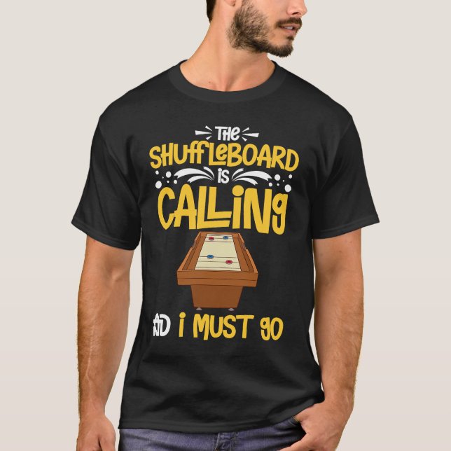 T-shirt Jeu de table Shuffleboard Règles Cour extérieure S (Devant)