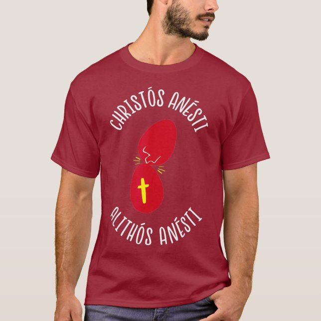 T-shirt Jeu de tapage des oeufs rouges Tsougrisma grecs de (Devant)
