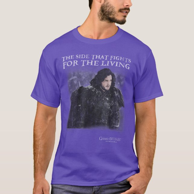 T-shirt Jeu de thrones Jon Snow Chapeau latéral Se bat pou (Devant)