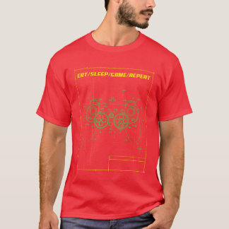T-shirt Jeu de veille de manger Jeux vidéo de la console d