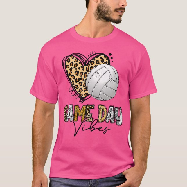 T-shirt Jeu de volleyball Bleu Vibes Volleyball Maman (Devant)