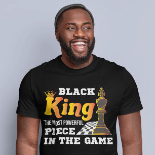 T-shirt Jeu d'échecs Black King le plus puissant Africain 