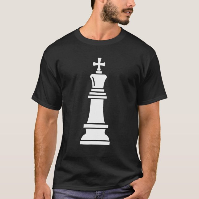 T-shirt Jeu D'Échecs Blanc King Pièce Halloween Costume Fa (Devant)