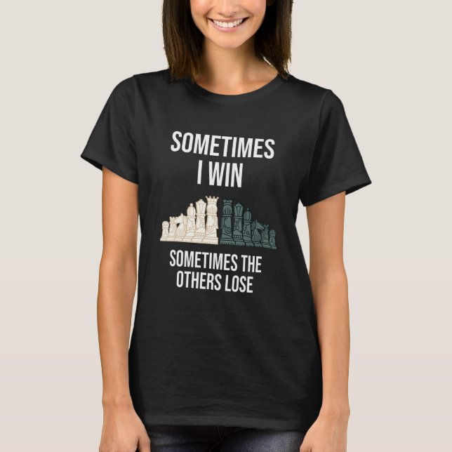 T-shirt Jeu D'Échecs Dire Avec Les Morceaux D'Échecs Jouer (Devant)