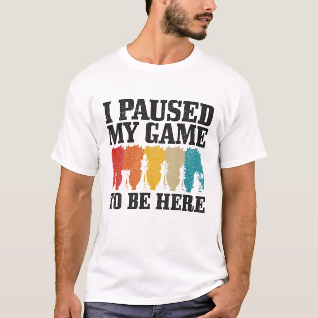T-shirt Jeu d'échecs drôle en pause rétro (Devant)