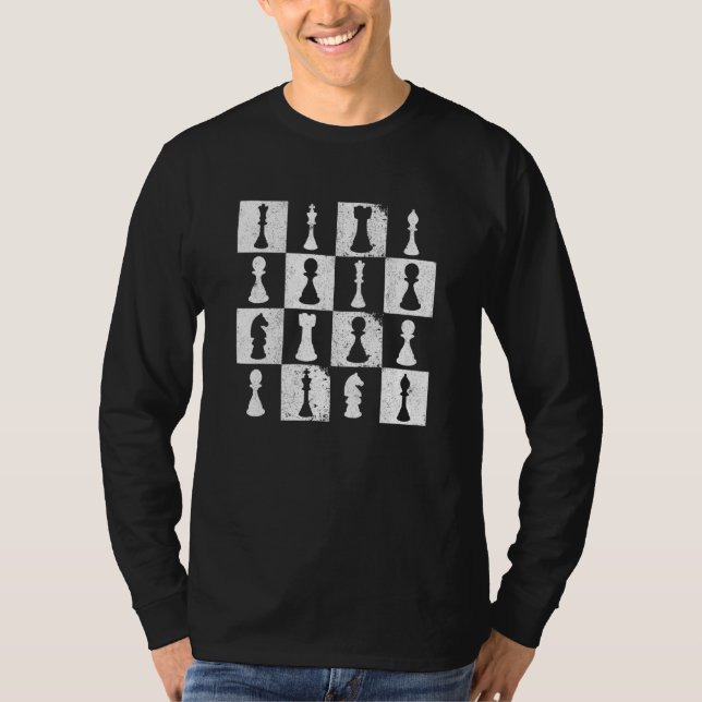 T-shirt Jeu d'échecs Joueur d'échecs Thème Mineur Sport Dr (Devant)