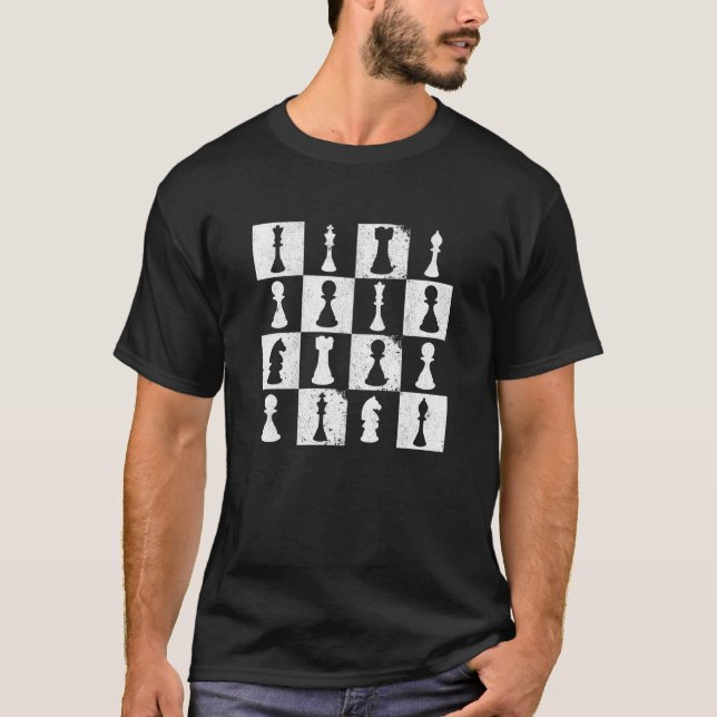 T-shirt Jeu d'échecs Joueur d'échecs Thème Mineur Sport Dr (Devant)