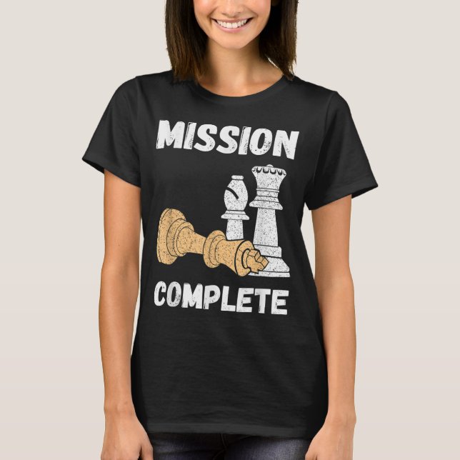 T-shirt Jeu d'échecs Mission Enseignant d'échecs complet G (Devant)