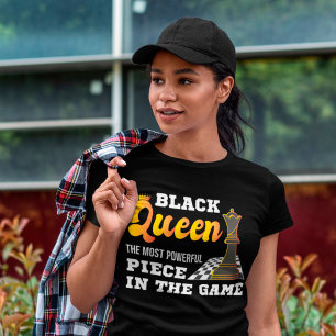 T-shirt Jeu d'échecs Reine noire Les femmes africaines les