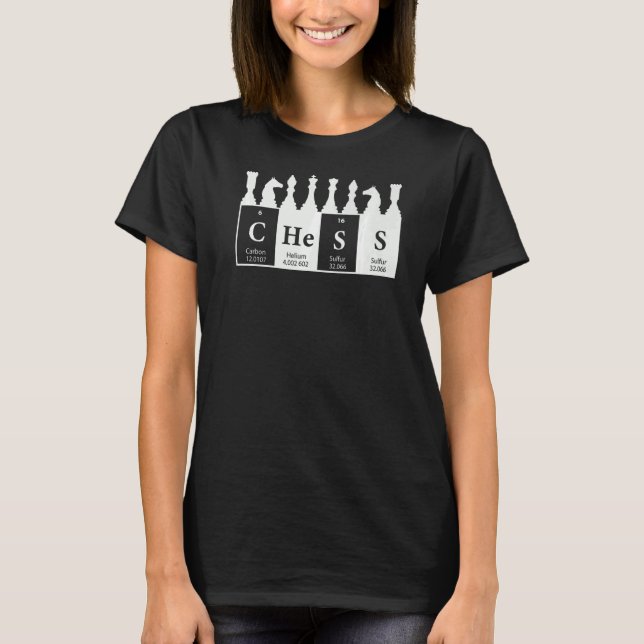 T-shirt Jeu D'Échecs Tableau Périodique Des Éléments Pièce (Devant)