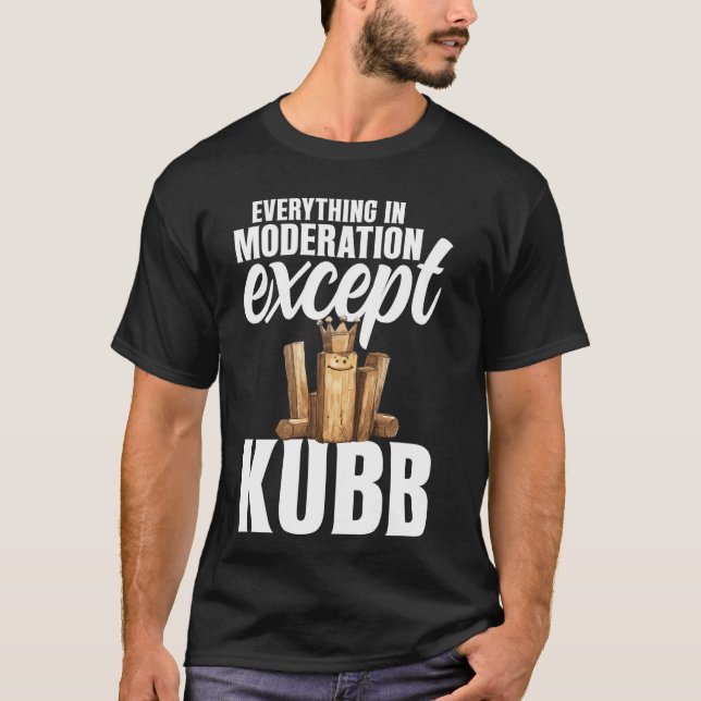 T-shirt Jeu d'échecs Viking Jeu de pelouse Kubb Jeu de tri (Devant)