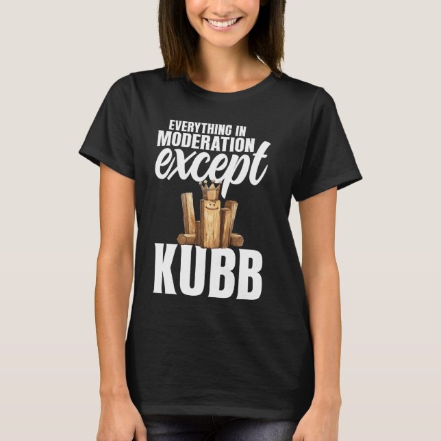 T-shirt Jeu d'échecs Viking Jeu de pelouse Kubb Jeu de tri (Devant)