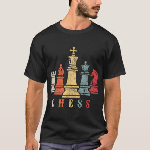 T-shirt Jeu d'échecs Vintage rétrograde Checkmate Cadeau