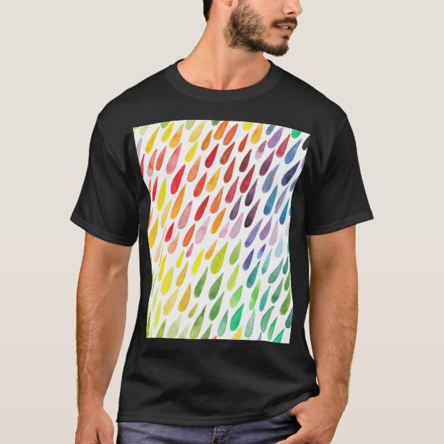 T-shirt Jeu d'éclaboussures couleur aquarelle (Devant)