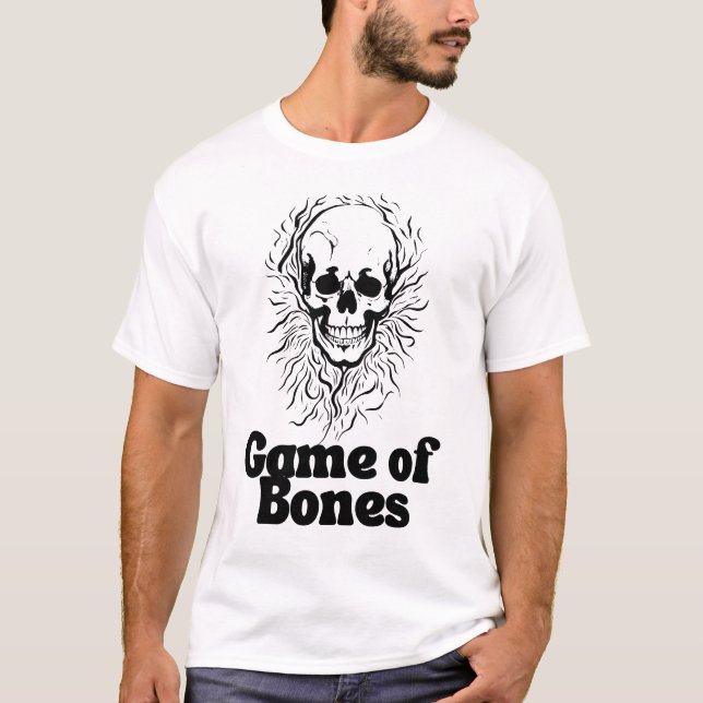 T-shirt Jeu des os Trones du crâne Parodique drôle (Devant)